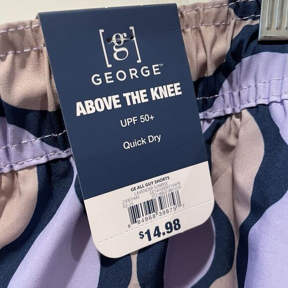 MEN’S Swim Shorts George Above the Knee UPF 50 Big and Tall 3XL 48/50 NWT - Picture 3 of 8